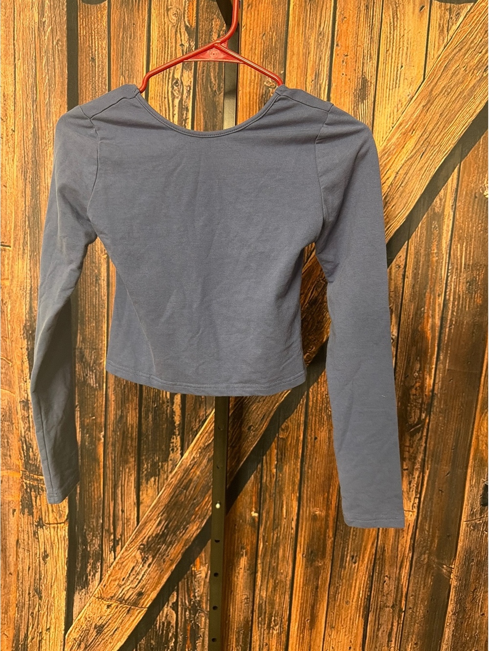 Edikted Women's Long Sleeve Crop Top Size Small Navy Blue